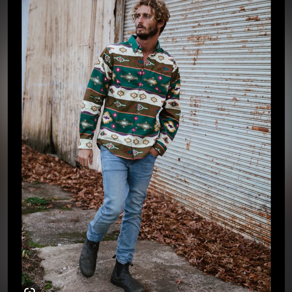 Ottway Navajo - Long Sleeve vintage like Pendleton fahertybrand